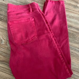 Loft Women's Red Skinny Jeans
